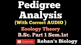 Pedigree Analysis Rehans Biology वंशावली विश्लेषण BScPart 1 em1st Zoology [upl. by Sherlock45]