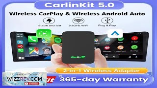 CarlinKit 50 Wireless CarPlay Android Auto Adapter 3 in 1 Wireless Car Review [upl. by Swee]