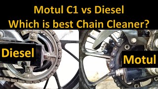 Motul C1 vs Diesel  Which is best Chain Cleaner  Bike Chain Cleaning at Home  CityShoutz [upl. by Nnylyahs]