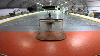 Aces vs D2Ind Ball Hockey Goalie GoPro [upl. by Heida]