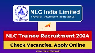 NLC India Limited Recruitment 2024 EXPERT Guide to Online Form Fill Up [upl. by Culbertson]