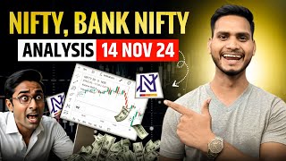 Nifty Bank Nifty Chart Analysis  14 November 2024 Nifty Bank Nifty chart analysis  Pankaj Gupta [upl. by Henigman573]