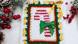 Agarradera de cocina a crochet  posavasos Navidad a crochet 🎄😍 [upl. by Yeuh]