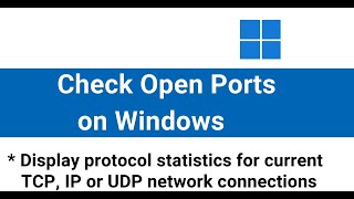 How to check open ports on windows computer  Netstat commands  Check port number in use or free [upl. by Adah519]