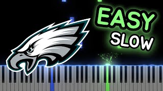 Fly Eagles Fly  EASY PIANO  SLOW [upl. by Erny]