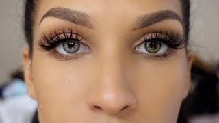 BEST COLORED CONTACTS on brown eyes  TTDEYE Real Khaki amp Pearl Grey [upl. by Ayaros]