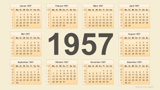 Kalender 1957 [upl. by Retsub]