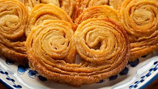 Palmiers Recipe With Only 2Ingredient  Easy Palmiers Cookies [upl. by Mortensen146]