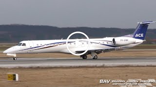 Embraer ERJ145LR  Air Charters Europe PHDWA  landing at Memmingen Airport [upl. by Morissa26]