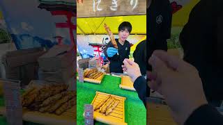 Osake festival in saijo station Hiroshima delicious 🍤🦐🍢 travel vlog shorts shortvideo [upl. by Aielam]