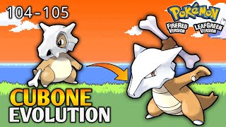 How To Evolve Cubone Into Marowak In Pokemon Fire Red amp Leaf Green  Kanto Pokedex [upl. by Serilda]