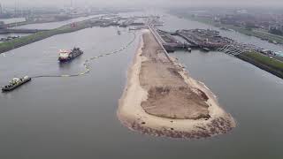 Werkzaamheden Zeesluis IJmuiden Q1 2021  Dronebeelden [upl. by Rawna]