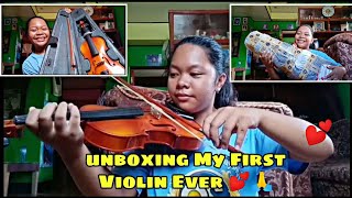 Unboxing My First Violin Ever😊💕Bachendorff Violin sobrang saya nito guys🤣🤣Kyla Claire Nazaro [upl. by Carlen279]