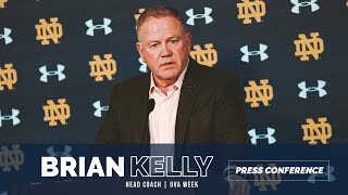 Notre Dame HC Brian Kelly on Avery Davis Injury Filling Slot WR Position amp Vyper Jordan Botelho [upl. by Brezin]