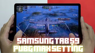 Samsung Tab S9 PUBG Max Setting test 2024  FPS Meter amp Battery Drain [upl. by Wivestad]