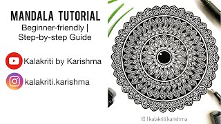 How to Draw Mandala  BeginnersTutorial mandalatutorial mandala mandalapatterns [upl. by Pirri]