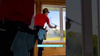 Window Cleaning Process Satisfying [upl. by Yrkcaz]