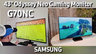 43quot G70C UHD MiniLED Smart 144Hz Odyssey Gaming Monitor by Samsung 🖥️ [upl. by Hedberg359]