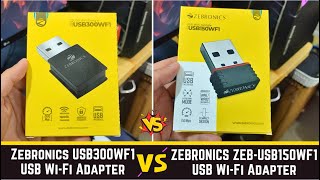 Zebronics USB300WF1WiFi Dongle vs ZEBRONICS ZEBUSB150WF1 WiFi Dongle detail comparison  Speed test [upl. by Cryan]