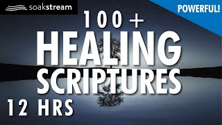 100 Bible Verses For Sleep  Healing Scriptures With Soaking Music  12 Hours [upl. by Clellan]