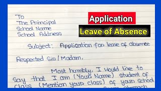 Application for Leave of Absence in English  Leave of Absence Application  Application for Leave [upl. by Bonnell]