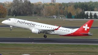 Helvetic Airways Embraer ERJ190LR HBJVP Takeoff at Berlin Tegel Airport [upl. by Polivy]