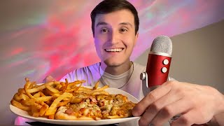 ASMR Eating Pizza And French Fries 🍟🍕 Thanksgiving Mukbang [upl. by Emiatej]