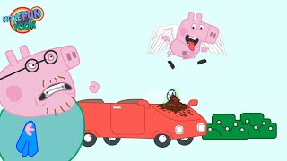 Watch Out George Pig Will Fall funnycartoon peppapigparody georgepig memeanimation [upl. by Yadnil]