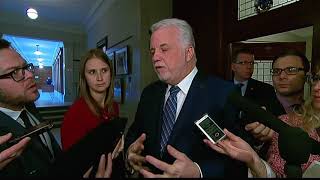 Philippe Couillard commente ladoption du projet de loi 107 sur lUPAC [upl. by Beaufort]