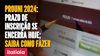 INSCRIÃ‡ÃƒO DO PROUNI ENCERRA NESTA SEXTAFEIRA SAIBA COMO FAZER [upl. by Akinek935]