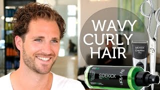 How to Deal with Wavy amp Unruly Mens Hair ★ Curly Brody Jenner Hairstyle [upl. by Leontina]