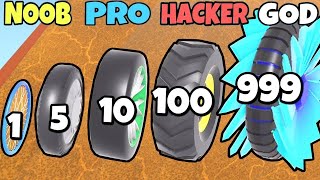 Crazy Tire Satisfying Mobile Gameplay NOOB vs PRO vs HACKER vs GOD [upl. by Ardiedak970]