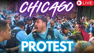 MASSIVE PROTEST Chicago DNC Arrests LIVE [upl. by Flosi]