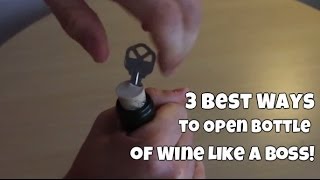 3 Best Ways to Open Bottle of Wine Like a Boss [upl. by Gellman]