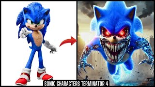 Sonic The Hedgehog All Characters as Terminator Part 4 [upl. by Rockey]