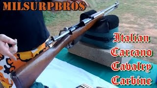 Italian Carcano Cavalry Carbine Shooting and Bolt Disassembly 65x52mm MannlicherCarcano [upl. by Llerrat670]