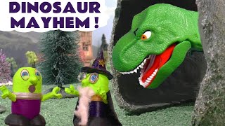 Funny Funlings Dinosaur Mayhem Story With Cars 3 Lightning McQueen And Thomas The Train [upl. by Trebled500]