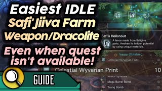 Easiest SafiJiiva Weapon Farm  Idle Quest Inactive No Hunts Needed  Dracolite too  MHW IB [upl. by Proud]