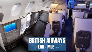 British Airways Club World  Business Class  London Heathrow to Male  old layout BA61 October’24 [upl. by Ielarol]