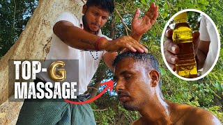 🔱Hogenakkal TOPG👨🏻‍🦲 oil 💆🏻‍♂️Massage  ASMR 👊Strong Hands Massage relax massage viralvideo [upl. by Manup]