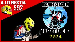 MANIFESTACIÓN NACIONAL DE MOTOCICLISTAS MADRID 15S AÑO 2024 A lo bestia 592 contra DGT y otros [upl. by Kordula646]