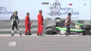 GP3 2015 Bahrain Crash of Sandy Stuvik [upl. by Annuahsal683]