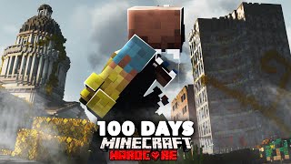 I Spent 100 Days in a REAL LAST OF US Zombie Simulation in Hardcore Minecraft [upl. by Albemarle]