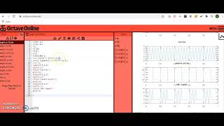 Amplitude Shift Keying ASK  Modulation Matlab code compatible in Octave free online compiler [upl. by Meletius]