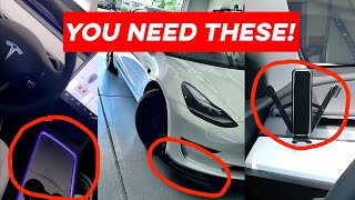 13 MUST HAVE Tesla Model 3 Accessories and 9 you’ll WANT to buy [upl. by Kearney]