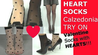 HEART SOCKS Calzedonia TRY ON Valentine [upl. by Oiramal923]