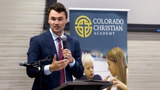 Charlie Kirk speaks at Colorado Christian Academy CCA [upl. by Analihp]