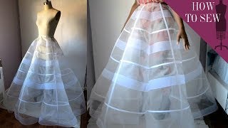 MAKING A PANEL BALL GOWN PETTICOAT SKIRT [upl. by Repinuj]