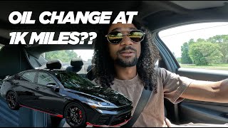 Should You Change Oil at 1K Miles  24 Elantra N [upl. by Nolyar300]