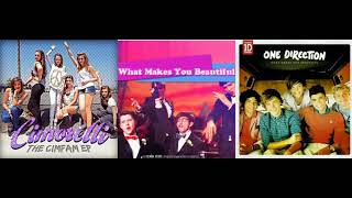 One Direction X Glee Cast X Cimorelli  What Makes You Beautiful All Versions [upl. by Yelrihs510]